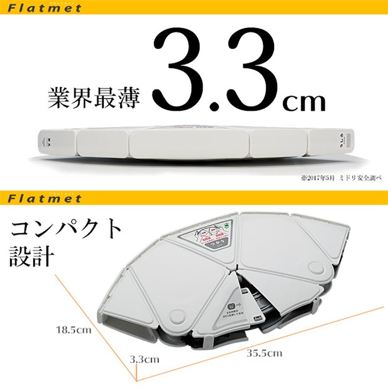 Midori Anzen Flatmet TSC-10 Folding Safety Helmet for Disaster Prevention,