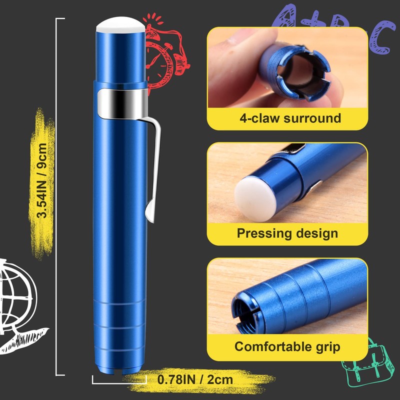 Yantan 1 pcs Black Aluminum Alloy Chalk Holder (Blue)