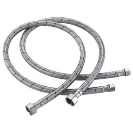 iVIGA 36-Inch Faucet Supply Lines: Braided Stainless Steel Flexible Faucet Hose Connector - 3/8" Compression x 1/2" FIP Water Supply Lines for Bathroom Kitchen Sink Hose Extension 2PCS