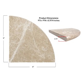 Premium Quality Marble Cappuccino Beige Shower Corner Shelf Floating Stone for Bathroom Caddy (5)