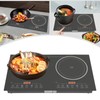 Double Induction Cooktop, 2600W Portable Electric Induction Cooker Ceramic Cooktop