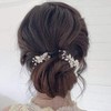 Unicra Bride Wedding Flower Hair Pins Bridal Pearl Hair Piece
