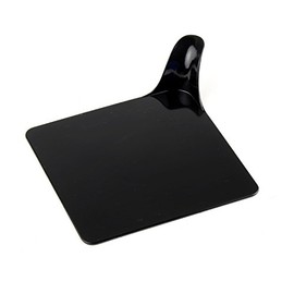 Pavoni Single-Portion Square Black Plastic Tray 3-1/8 Inch x 3-1/8 Inch - 50 Pieces