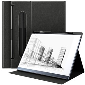 TiMOVO Case Compatible for Remarkable 2 Tablet, Multiple Viewing Angles Folding Case with Pen Holder Compatible with Remarkable 2 Paper Tablet 10.3" 2020 Released, Black