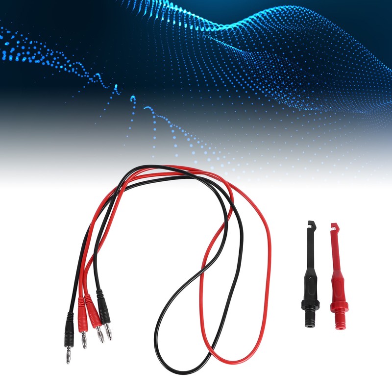 4mm Dual Banana Plug Test Leads with Repair Testing Hooks