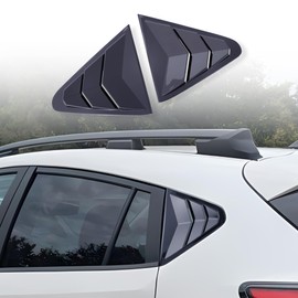 Rear Side Window Louvers Compatible with Subaru Crosstrek 2024 2025 and Impreza Hatchback 2024 2025 Exterior Accessories Air Vent Window Scoop Shades Blinds Cover(Gloss Black)