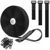 Trilancer 5M x 2.5CM Reusable Cable Ties, Adjustable Hook and