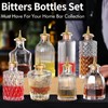SuproBarware GLass Bitters Bottle 8pcs Set for Cocktail with Zinc