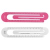 sourcing map Straight Ruler 12cm Metric Bookmark Clip Ruler Metal