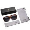 SOJOS Retro Square Polarized Sunglasses for Women Men Trendy Large