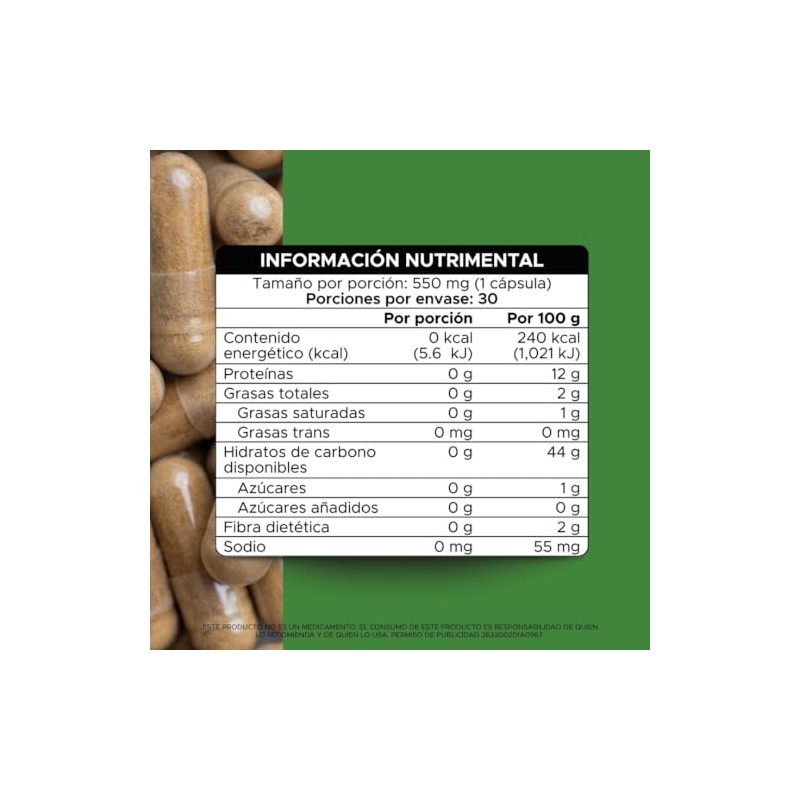 PACALLI Melón Amargo 30 Cápsulas de 550mg - Momordica charantia