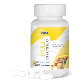 Multivitamínico Nin 60caps -vitaminas C,d,b12,omega 3,hierro Sin Sabor