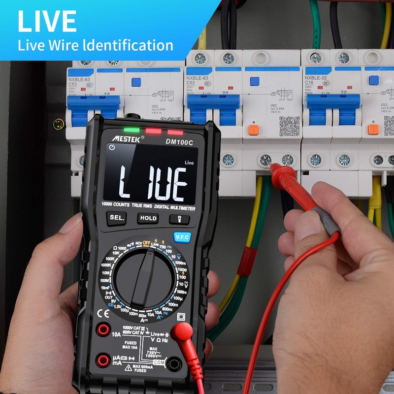 Digital Multimeter Voltage Tester AC DC Current TRMS Electric Meter