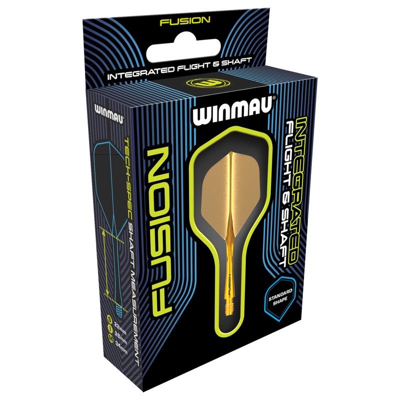 WINMAU Fusion Fluoro Orange Intermediate Dart Flight and Shaft System