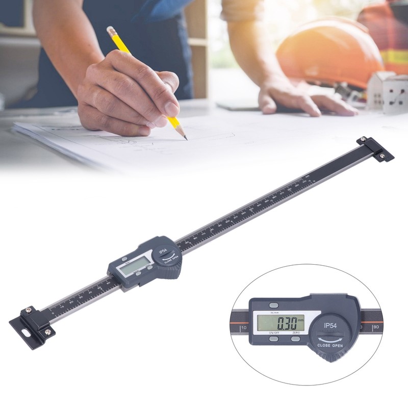IP54 Horizontal Vernier Caliper LCD Display Digital Linear Scale Measuring