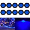 KEING 10 Pack Sealed Waterproof Mini Round 3/4 Inch Blue