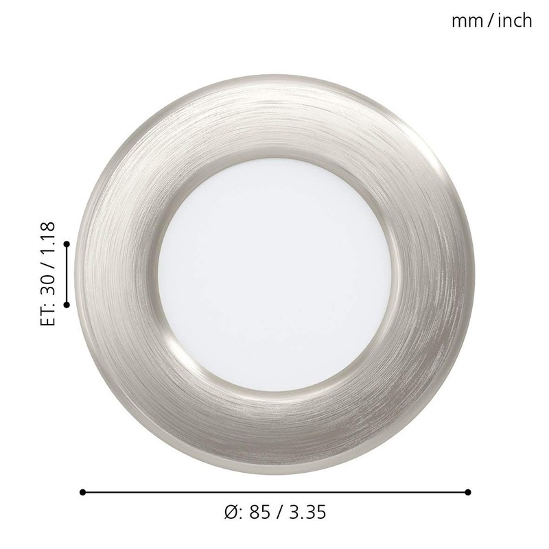 EGLO Recessed Light, Matte Nickel