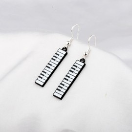 AKTAP Piano Keyboard Keychain Piano Lovers Gift for Pianist Piano Teacher Keyboard Musical Instruments Key Ring (Piano Keyboard E)