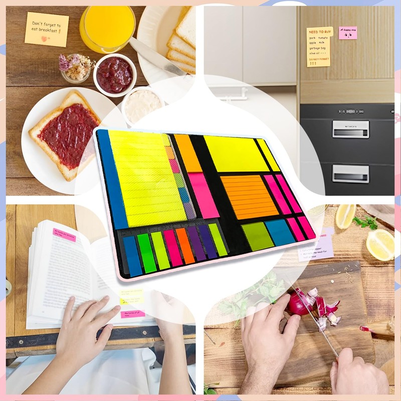 Sticky Notes Set 710 Pack, Divider Sticky Notes Tabs, Office