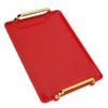 Decorative Tray Elegant Exquisite Texture Ergonomic Serving Tray with Handles