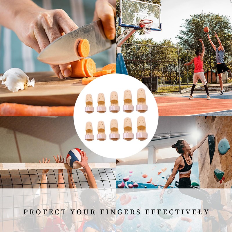 vcsjw Pack of 10 Finger Guards, Finger Splint, Extension Splint
