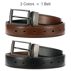 CHAOREN Mens Belts Leather - 1.25" Reversible Belts for Men for Dress Pants - 2 Styles in One Belt