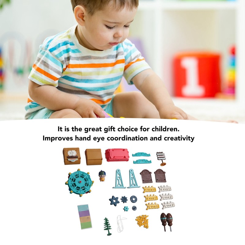 Kid Assembled Ferris Wheel Toy Nut Disassembled Maunal Ferris Wheel