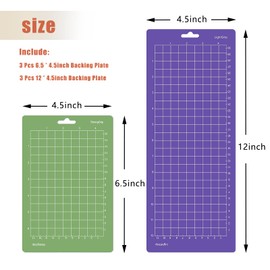 Cutting Mat, Pack of 6 Non-Slip Cutting Mat, Replacement Accessories, Cutting Mat for Cricut for Crafts, Sewing, Paper Crafts (4.5 x 6.5 inches, 4.5 x 12 inches)