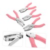 Operitacx 4pcs Durable Manual Puncher for Round Heart Star Shapes