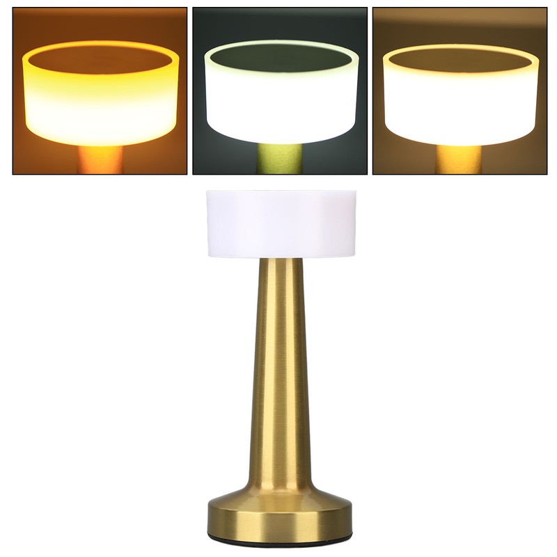 Rechargeable Cordless Table Lamp 3 Levels Brightness Small Touch Table