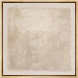 SIGNWIN Framed Canvas Print Wall Art Minimalist Beige Abstract Neutral Tone Illustration Modern Art Decorative Nordic Minimal Calm/Zen for Living Room, Bedroom, Office - 24"x24" NATURAL