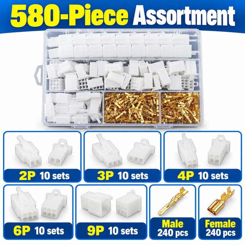 2.8mm Automotive Electrical Connector Kit – 2, 3, 4, 6