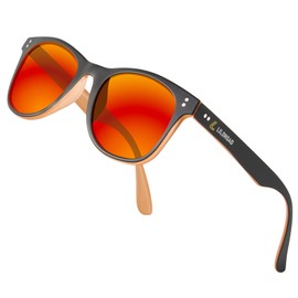 LILONGAD PC Polarized Sunglasses for Men Women UV400 Protection Shades for Outdoor Activities Driving, Fishing, Running, Cycling – Orange/Red