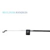 FR Recliner-Handles Car Door Flapper Style/Large Trigger and Longer Cable