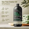 Tea Tree Oil Shampoo and Conditioner Set with Castor Oil,