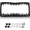 Black Shark Tooth License Plate Frame for Men, Horror Halloween