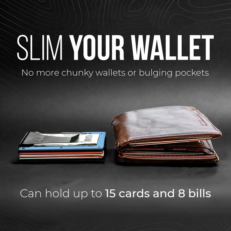 Mountain Voyage Minimalist Wallet for Men - Slim RFID Wallet,