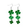 INENIMARTJ St. Patrick's Day Earrings for Women,Irish Shamrock Acrylic Dangle