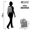 Wednesday Varsity Casual-Casual Backpack, Black, 13 x 25 x 29