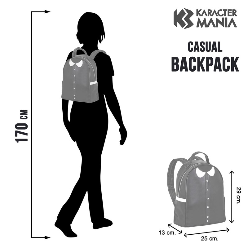 Wednesday Varsity Casual-Casual Backpack, Black, 13 x 25 x 29