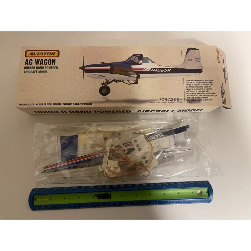 Aviator - AG Wagon Rubber Band Elastic Powered Glider Airplane