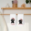 CUANFDDSF Christmas Black Labrador Retriever Kitchen Towels Set of 2,