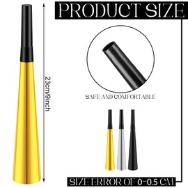 Syhood 36 Pcs New Year's Foil Horns Set Glitter Gold Foil Horns Silver Foil Horns Black Foil Horns Multicolor Noise Makers Party Horns for Birthday Sporting Events New Year's Eve Party Favors Supply