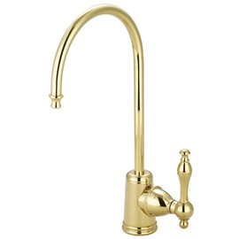 Kingston Brass Gourmetier KS7192NL Naples Single Handle Water Filtration Faucet, Polished Brass