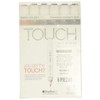 Touch Brush Marker Wood Colors 6er Set