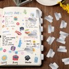 72 Pieces Adhesive Monthly Stickers Monthly Planner Index Tab Decorative