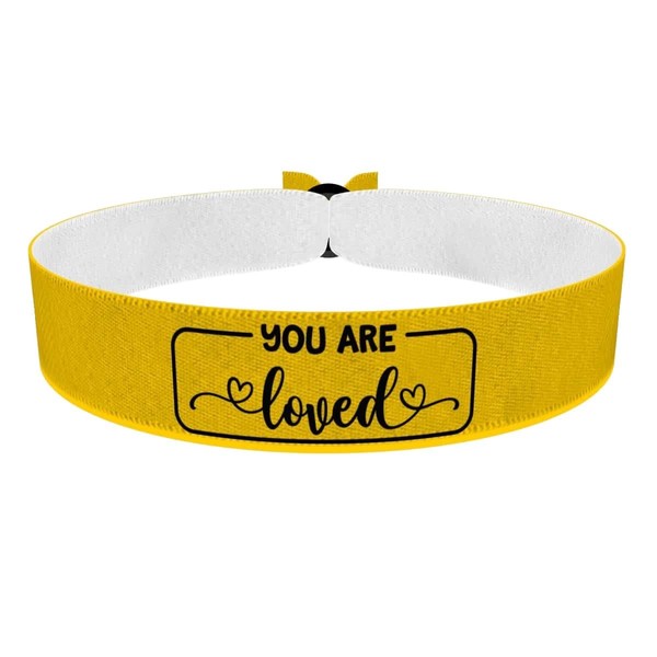 You are loved Stoffarmband - Satinarmband für Mental Health &