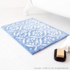 OKA Bathroom Foot Wipe Mat, Blue, Approx. 17.7 x 23.6
