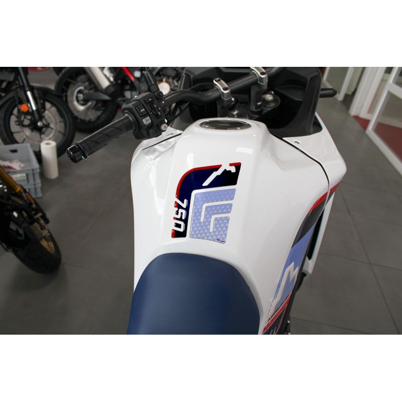Tankpad Motorcycle Compatible with Honda 750 Transalp White X509201VA
