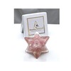 1 Pcs Rose Quartz Large Crystal Orgone Merkaba Star for